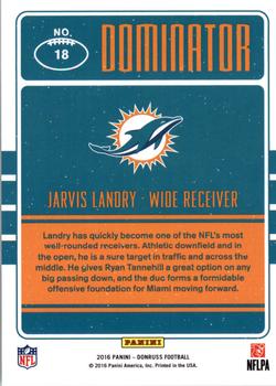 2016 Donruss - Dominator #18 Jarvis Landry Back