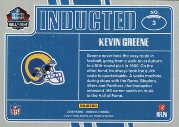 2016 Donruss - Inducted Class of 2016 #3 Kevin Greene Back