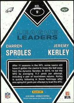 2016 Donruss - League Leaders #9 Darren Sproles / Jeremy Kerley Back