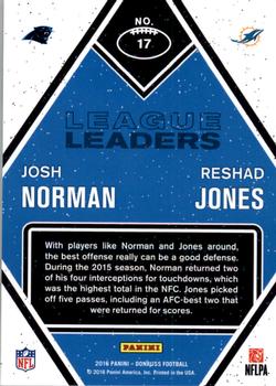 2016 Donruss - League Leaders #17 Josh Norman / Reshad Jones Back