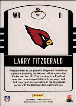 2016 Donruss - Legends of the Fall #20 Larry Fitzgerald Back