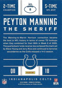 2016 Donruss - Peyton Manning The Sheriff Tribute #8 Peyton Manning Back