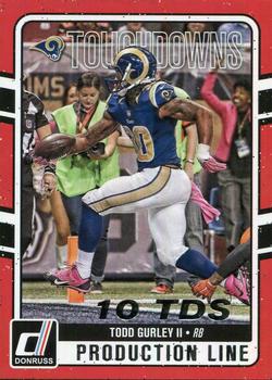 2016 Donruss - Production Line Touchdowns #4 Todd Gurley II Front