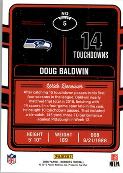 2016 Donruss - Production Line Touchdowns #5 Doug Baldwin Back
