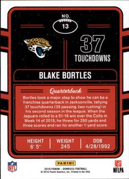 2016 Donruss - Production Line Touchdowns #13 Blake Bortles Back