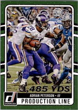 2016 Donruss - Production Line Yardage #1 Adrian Peterson Front