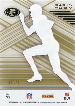 2016 Panini Clear Vision - Gold #72 Jerry Rice Back