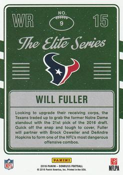 2016 Donruss - The Elite Series Rookies #9 Will Fuller Back