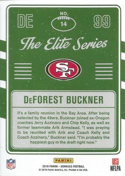 2016 Donruss - The Elite Series Rookies #14 DeForest Buckner Back