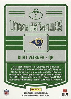 2016 Donruss - The Legends Series #3 Kurt Warner Back
