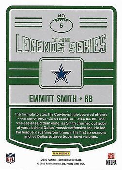 2016 Donruss - The Legends Series #5 Emmitt Smith Back