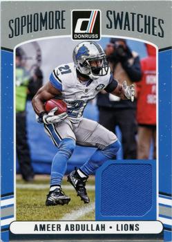 2016 Donruss - Sophomore Swatches #3 Ameer Abdullah Front