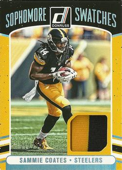 2016 Donruss - Sophomore Swatches Prime #12 Sammie Coates Front