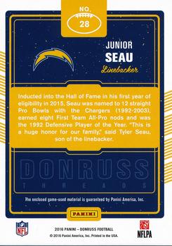 2016 Donruss - Threads #28 Junior Seau Back