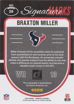 2016 Donruss - Signature Marks #29 Braxton Miller Back