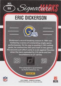 2016 Donruss - Signature Marks #55 Eric Dickerson Back