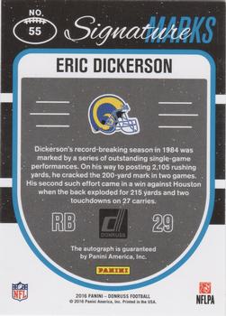 2016 Donruss - Signature Marks Blue #55 Eric Dickerson Back