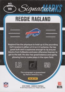 2016 Donruss - Signature Marks Blue #99 Reggie Ragland Back