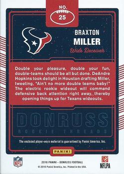 2016 Donruss - Rookie Threads #25 Braxton Miller Back