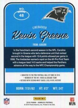 2016 Donruss - Press Proofs Blue #48 Kevin Greene Back