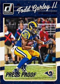 2016 Donruss - Press Proofs Blue #154 Todd Gurley II Front