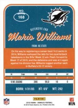 2016 Donruss - Press Proofs Blue #168 Mario Williams Back