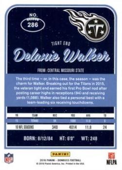 2016 Donruss - Press Proofs Blue #286 Delanie Walker Back