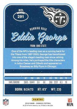 2016 Donruss - Press Proofs Blue #291 Eddie George Back