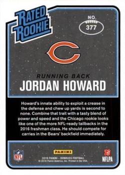 2016 Donruss - Press Proofs Blue #377 Jordan Howard Back
