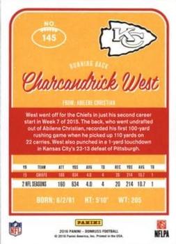 2016 Donruss - Press Proofs Green #145 Charcandrick West Back