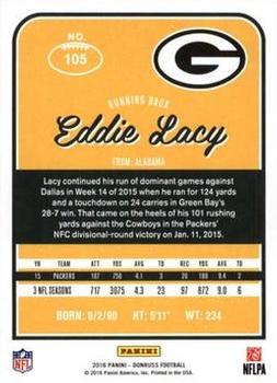 2016 Donruss - Press Proofs Red #105 Eddie Lacy Back