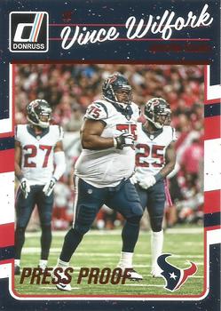2016 Donruss - Press Proofs Red #117 Vince Wilfork Front