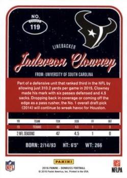 2016 Donruss - Press Proofs Red #119 Jadeveon Clowney Back