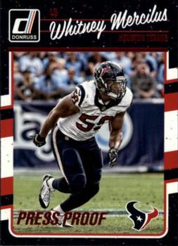 2016 Donruss - Press Proofs Red #122 Whitney Mercilus Front
