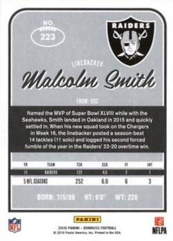 2016 Donruss - Press Proofs Red #223 Malcolm Smith Back