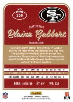 2016 Donruss - Press Proofs Red #256 Blaine Gabbert Back