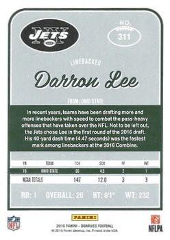 2016 Donruss - Press Proofs Red #311 Darron Lee Back