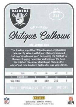 2016 Donruss - Press Proofs Red #341 Shilique Calhoun Back