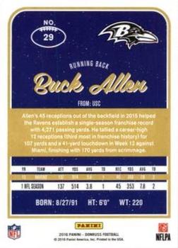 2016 Donruss - Press Proofs Silver #29 Buck Allen Back