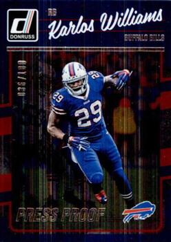 2016 Donruss - Press Proofs Silver #32 Karlos Williams Front