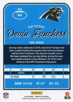 2016 Donruss - Press Proofs Silver #44 Devin Funchess Back