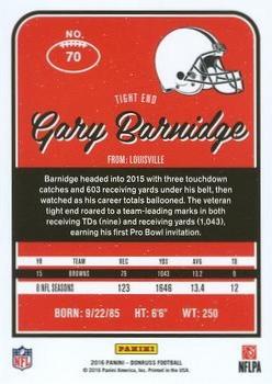 2016 Donruss - Press Proofs Silver #70 Gary Barnidge Back