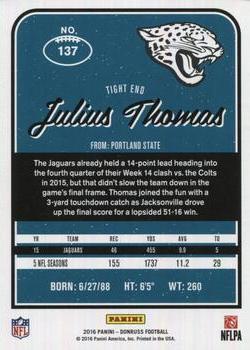 2016 Donruss - Press Proofs Silver #137 Julius Thomas Back