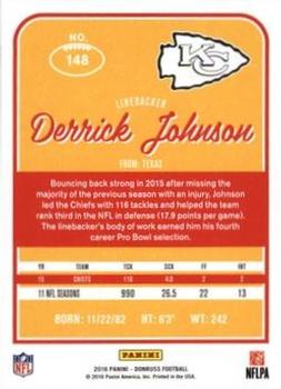 2016 Donruss - Press Proofs Silver #148 Derrick Johnson Back