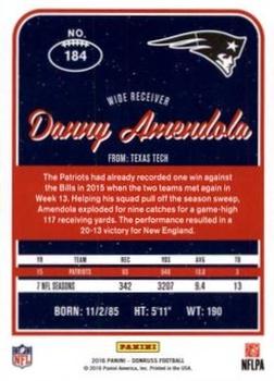 2016 Donruss - Press Proofs Silver #184 Danny Amendola Back