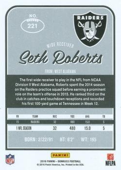 2016 Donruss - Press Proofs Silver #221 Seth Roberts Back