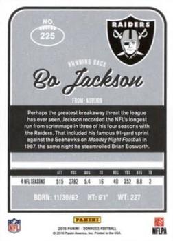 2016 Donruss - Press Proofs Silver #225 Bo Jackson Back