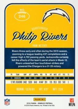 2016 Donruss - Press Proofs Silver #246 Philip Rivers Back