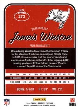 2016 Donruss - Press Proofs Silver #273 Jameis Winston Back