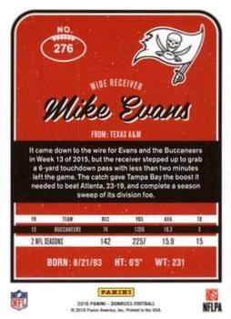 2016 Donruss - Press Proofs Silver #276 Mike Evans Back